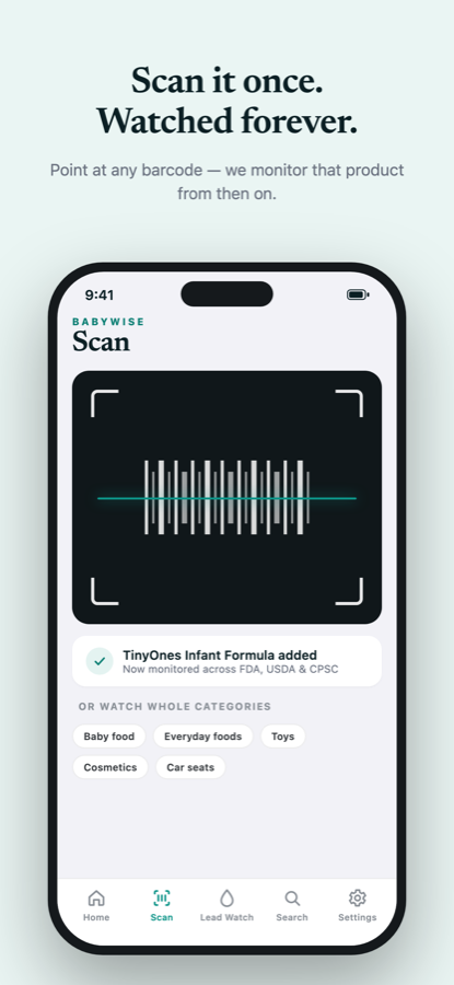 Scan a barcode once and it's watched forever
